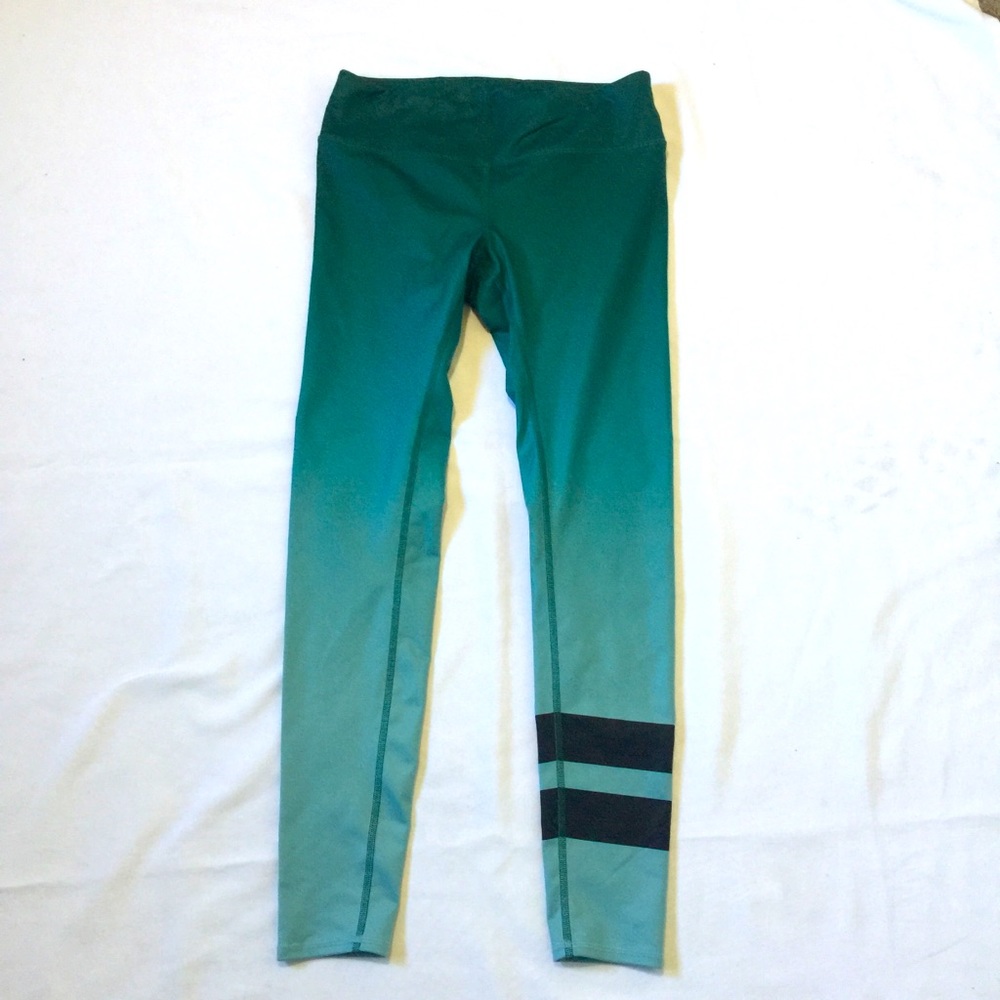 ALO Yoga Airbrush Green Gradient Ombre Leggings